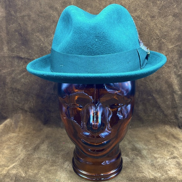 Stacy Adams Emerald Green Felt Hat - Picture 3 of 8